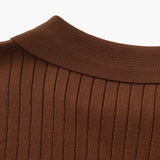 Christian | Herren Kurzarm Fein Rippenstrick Polo-Shirt