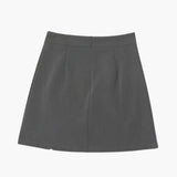 Elizabeth | Rücken-Reißverschluss Minirock mit dezentem Schlitz