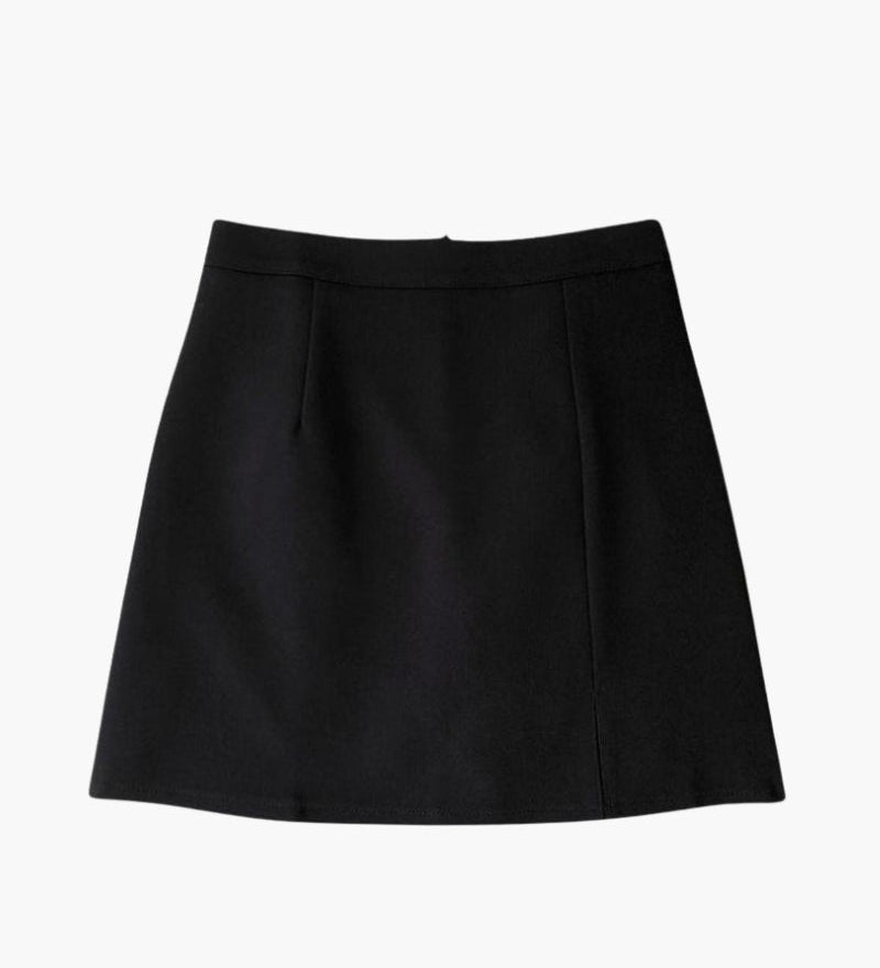 Elizabeth | Rücken-Reißverschluss Minirock mit dezentem Schlitz