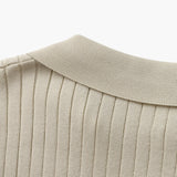 Christian | Herren Kurzarm Fein Rippenstrick Polo-Shirt