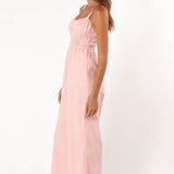 Laura | Eleganter Ärmelloser Jumpsuit mit Weiten Beinen für Frauen