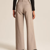 Elegante Wide-Leg Hose in Beige – Minimalistischer Stil für jeden Anlass