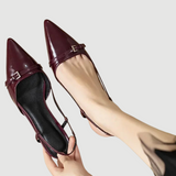 Kira | Lackleder Sandalen mit Mittlerem Absatz