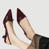 Kira | Lackleder Sandalen mit Mittlerem Absatz