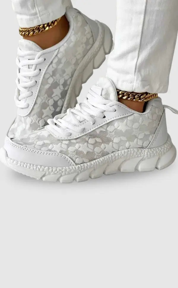 Lena | Atmungsaktive Turnschuhe mit runder Kappe und Schnürsenkeln Zendoo.de