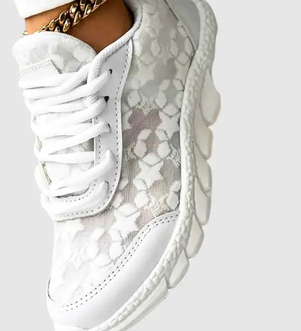 Lena | Atmungsaktive Turnschuhe mit runder Kappe und Schnürsenkeln Zendoo.de