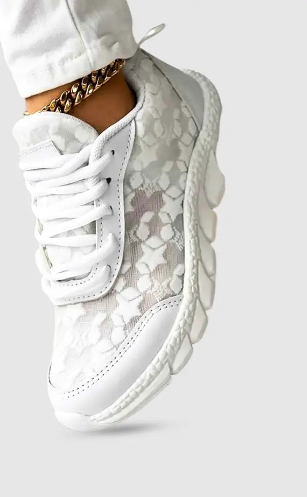 Lena | Atmungsaktive Turnschuhe mit runder Kappe und Schnürsenkeln Zendoo.de