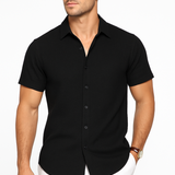 Kurzarm Sommerhemd mit modernem Kragen und klassischem Schnitt für stilvolle Outfits