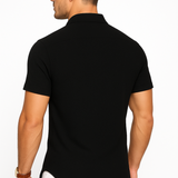 Kurzarm Sommerhemd mit modernem Kragen und klassischem Schnitt für stilvolle Outfits