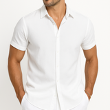 Kurzarm Sommerhemd mit modernem Kragen und klassischem Schnitt für stilvolle Outfits