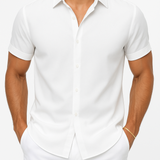 Kurzarm Sommerhemd mit modernem Kragen und klassischem Schnitt für stilvolle Outfits