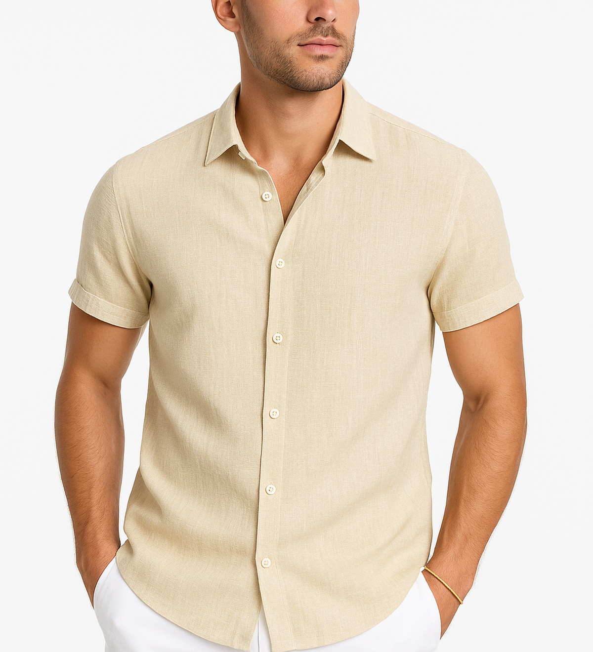 Kurzarm Sommerhemd mit modernem Kragen und klassischem Schnitt für stilvolle Outfits