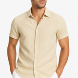 Kurzarm Sommerhemd mit modernem Kragen und klassischem Schnitt für stilvolle Outfits