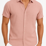 Kurzarm Sommerhemd mit modernem Kragen und klassischem Schnitt für stilvolle Outfits