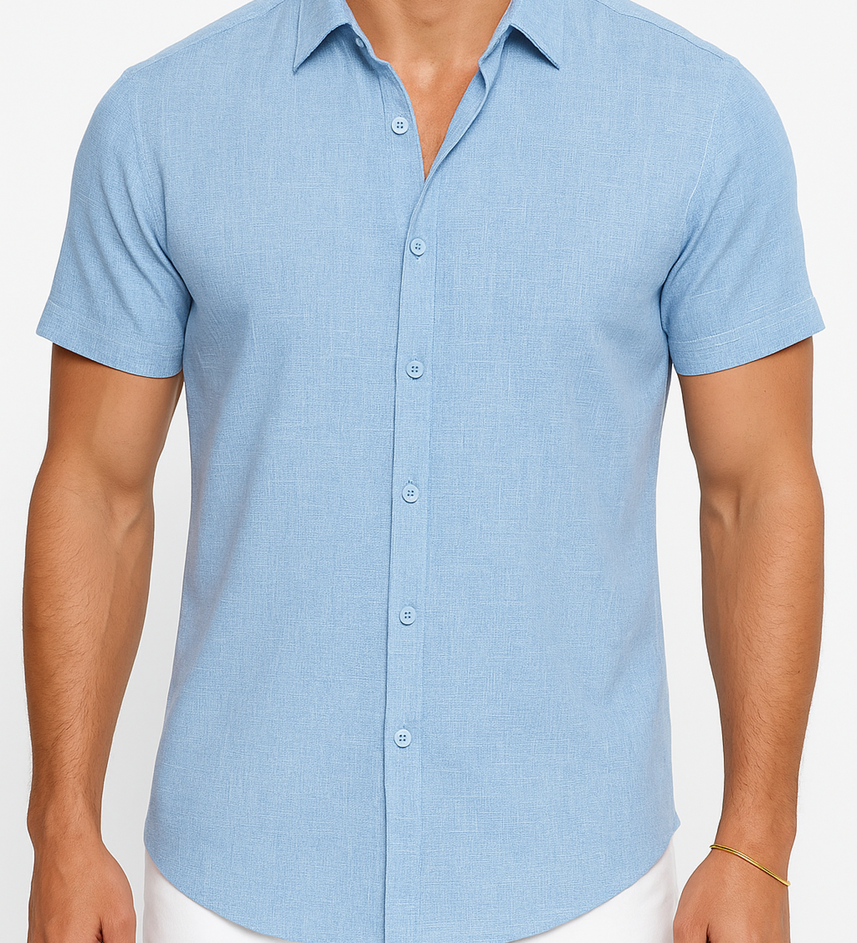 Kurzarm Sommerhemd mit modernem Kragen und klassischem Schnitt für stilvolle Outfits