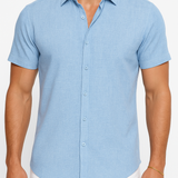 Kurzarm Sommerhemd mit modernem Kragen und klassischem Schnitt für stilvolle Outfits