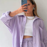 Lässiges 2-Teiler Damen Set – Oversize Hemd & Shorts aus Musselin | Zendoo.de