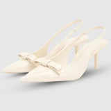 Luca | Weiße Gala-Pumps mit Absatz Zendoo.de