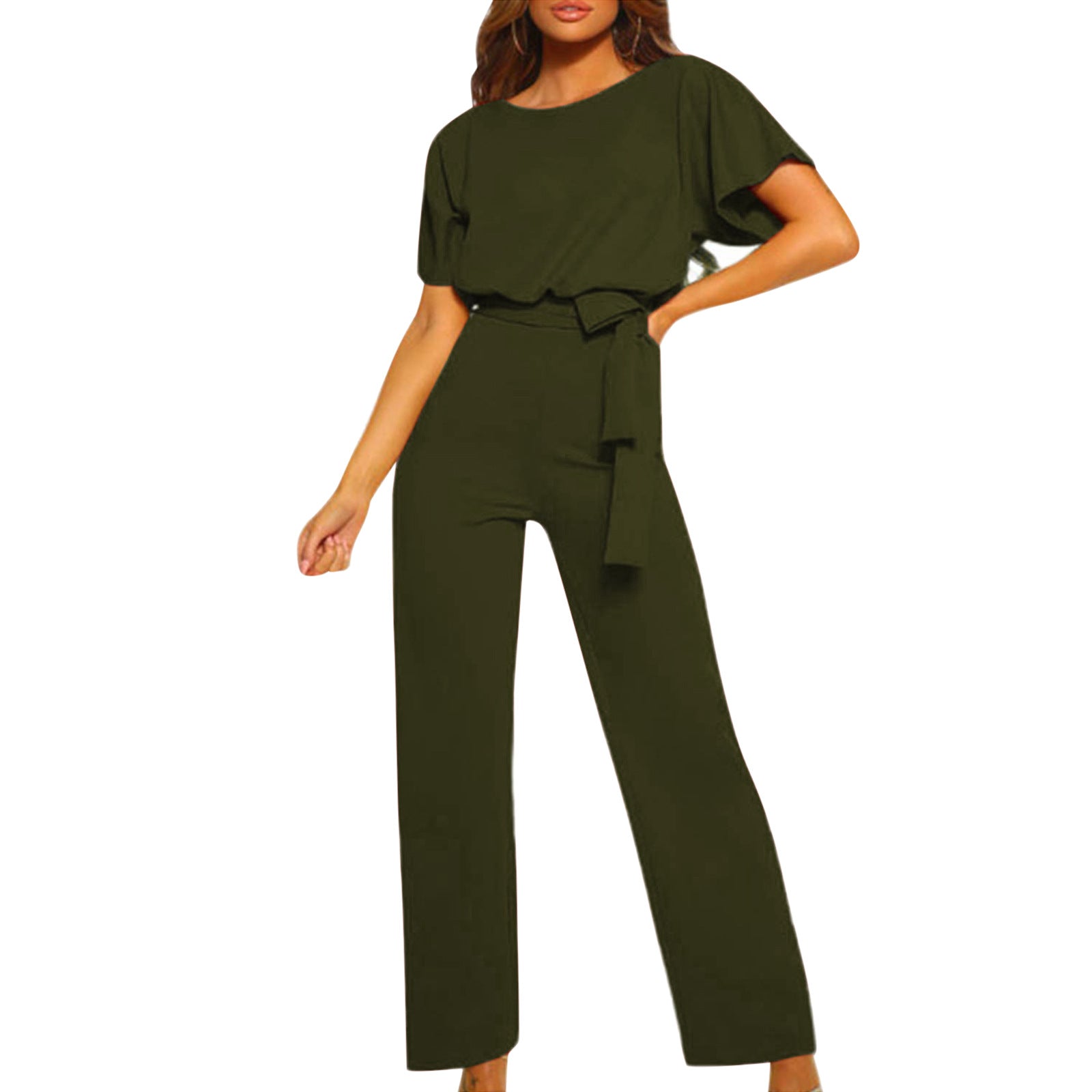 Eleganter Jumpsuit mit Taillengürtel – Figurbetont & Stilvoll
