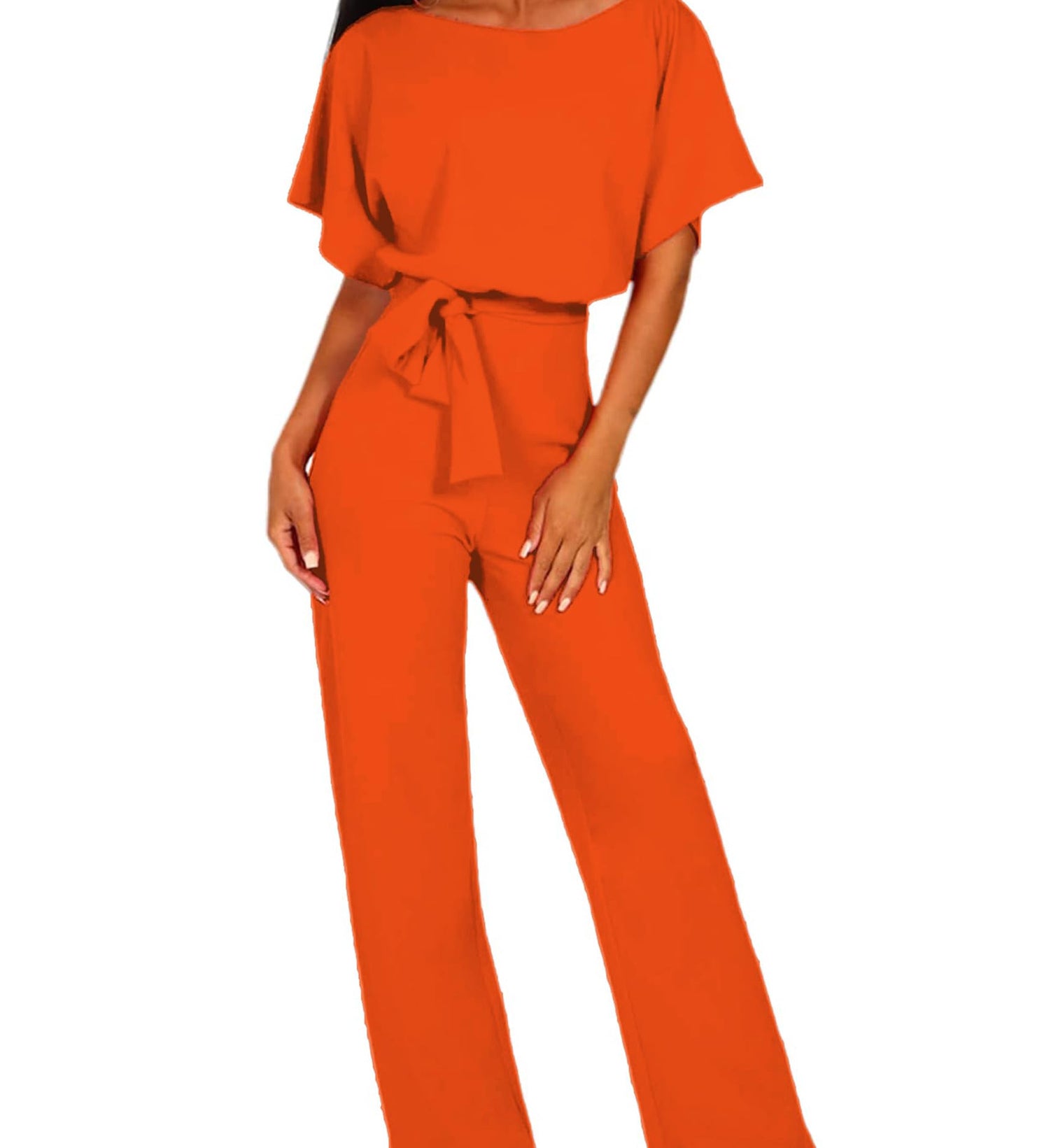 Eleganter Jumpsuit mit Taillengürtel – Figurbetont & Stilvoll