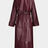 Sophia | Trenchcoat aus Kunstleder – Eleganz und Stärke vereint