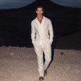 Herren Sommer-Set aus Leinen – Hemd & Hose im entspannten Resort-Stil