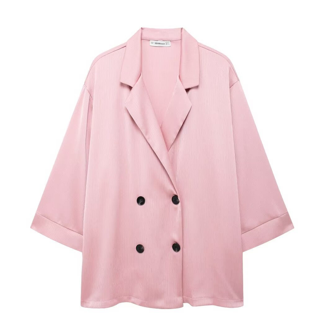 Elegantes Zweiteiler Set mit Blazer und weiter Hose – Moderner Business- & Freizeitlook