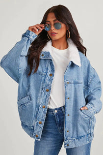 Eva | Damen-Denimjacke mit Fleecekragen – Trendy und Bequem für Jeden Tag Zendoo.de