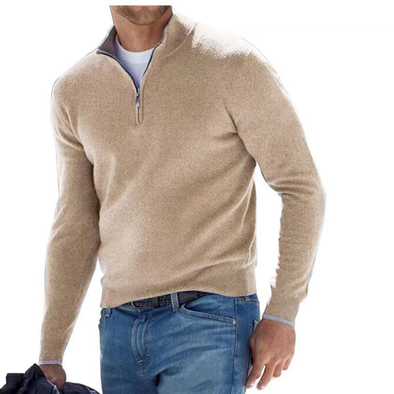 Herren Pullover mit halbem Reißverschluss – Stilvoller Freizeit- und Business-Look