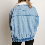 Eva | Damen-Denimjacke mit Fleecekragen – Trendy und Bequem für Jeden Tag Zendoo.de