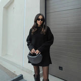 Elegantes Zweiteiler Set mit Strickpullover und Rock – Modischer Alltagslook