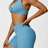 Iliane | Einfarbige Nahtlose Fitness-Shorts