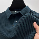 Herren Feinstrick Poloshirt mit Strukturmuster