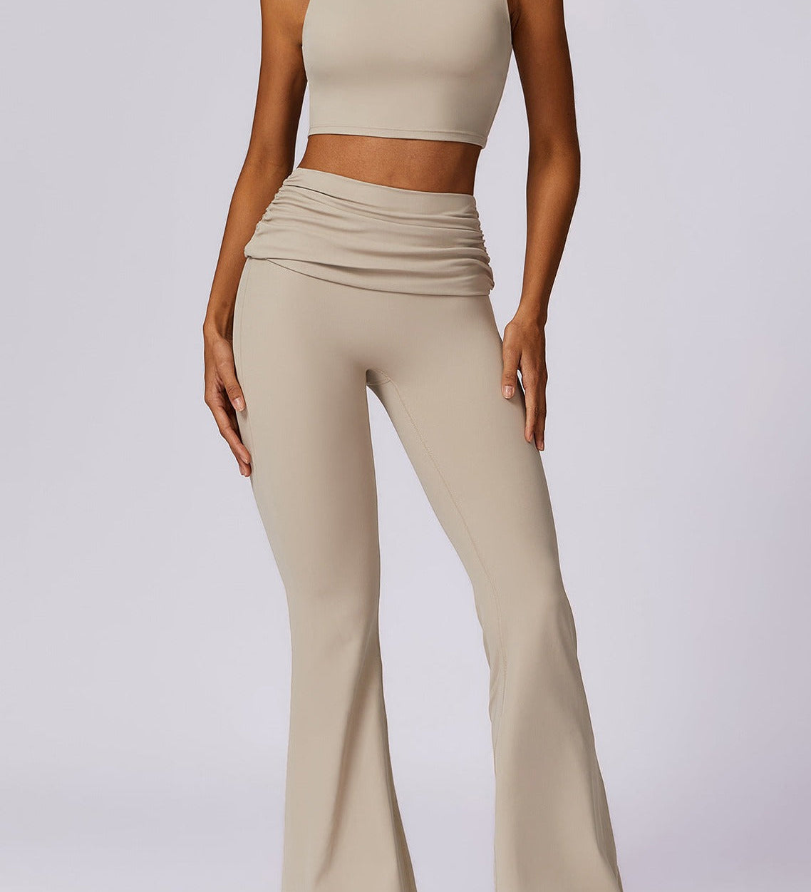 Elvira | High-Waist Leggings mit gerafftem Bund