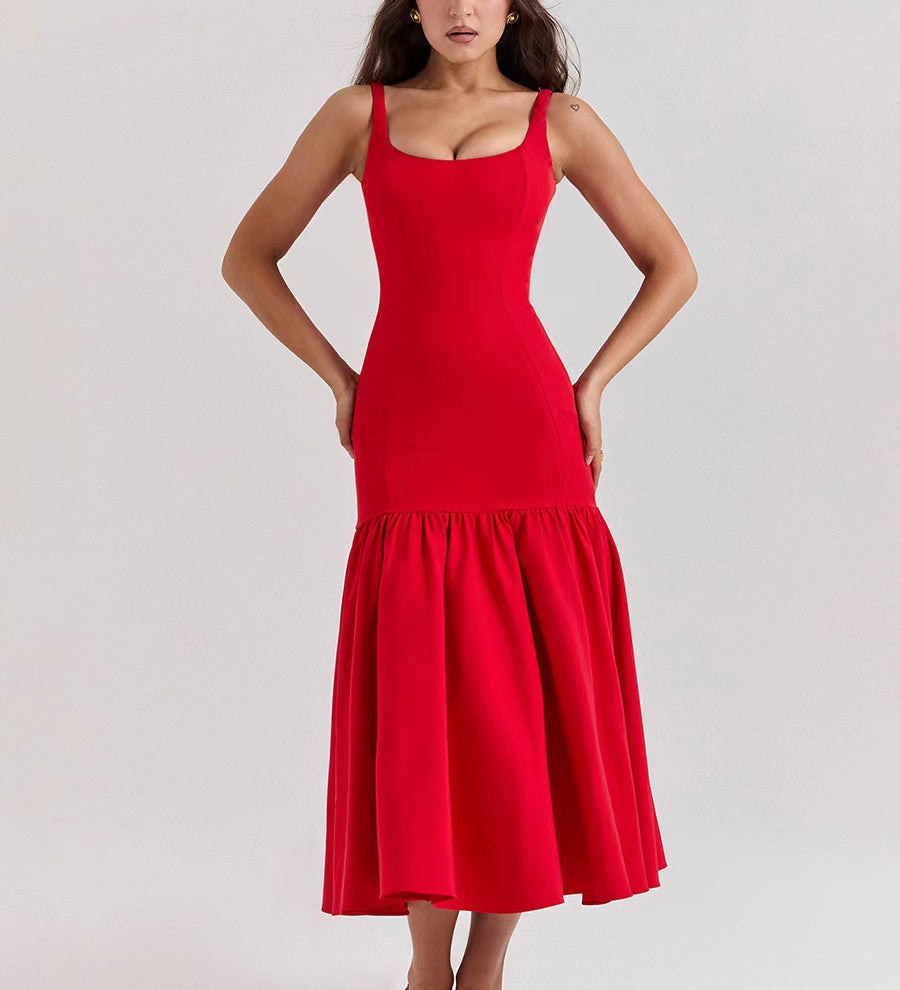 Evelyn | Elegantes Rüschen-Maxikleid für stilvolle Anlässe