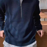 Strickpullover mit Reißverschlusskragen – Stilvoll & Bequem