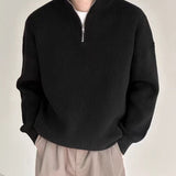 Strickpullover mit Reißverschlusskragen – Stilvoll & Bequem