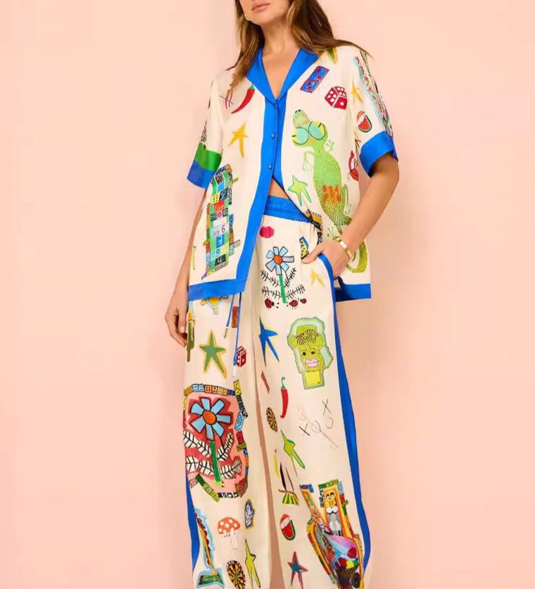 Ulrica | Schickes zweiteiliges bedrucktes Co-Ord Set