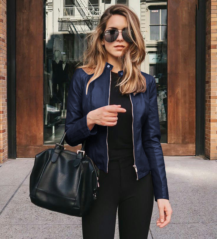 Moderne Damen Bikerjacke mit urbanem Chic und zeitlosem Design