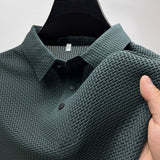 Herren Feinstrick Poloshirt mit Strukturmuster