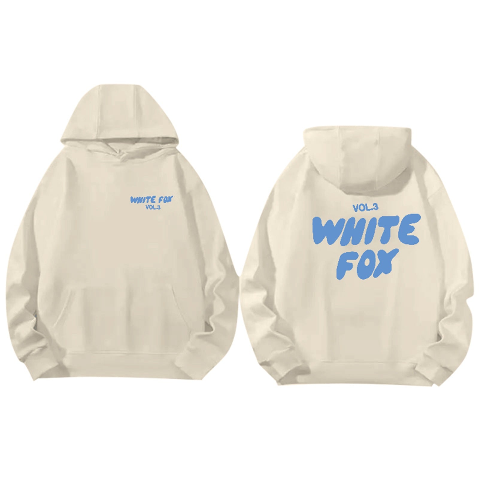 Kapuzenpullover "White Fox Vol.3“ – Lässiger Hoodie im Streetwear-Stil