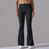 Figurbetonte Flared Fitnesshose mit Hohem Bund – Formende Sportleggings für Training und Alltag