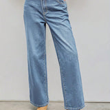 Trendige Wide-Leg Jeans mit geradem Schnitt und modernem Design