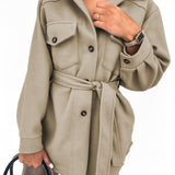 Sille Gürtel-Mantel – Eleganter Übergangsmantel mit Taillengürtel