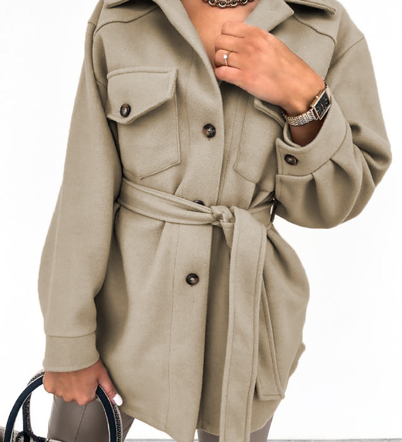 Sille Gürtel-Mantel – Eleganter Übergangsmantel mit Taillengürtel