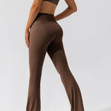 Elora | High-Waist Flare Leggings mit Crossover-Bund