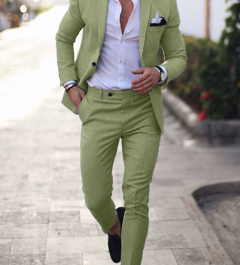 Eleganter Herrenanzug Zweiteilig – Schmal geschnittenes Sakko mit Hose für Business und besondere Anlässe