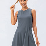 Alina | Sportlich geschnittenes graues Tenniskleid