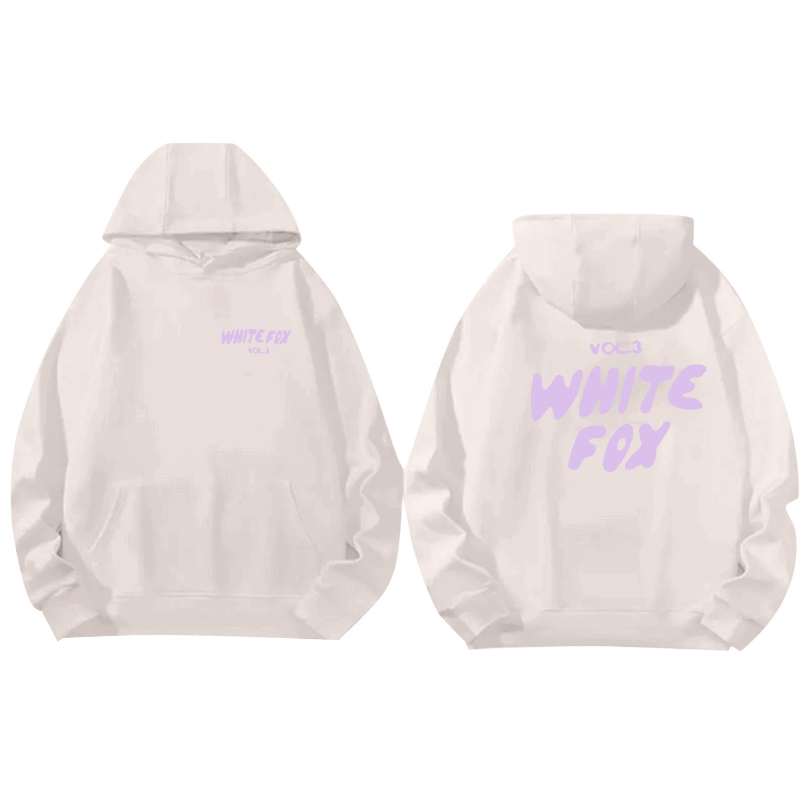Kapuzenpullover "White Fox Vol.3“ – Lässiger Hoodie im Streetwear-Stil
