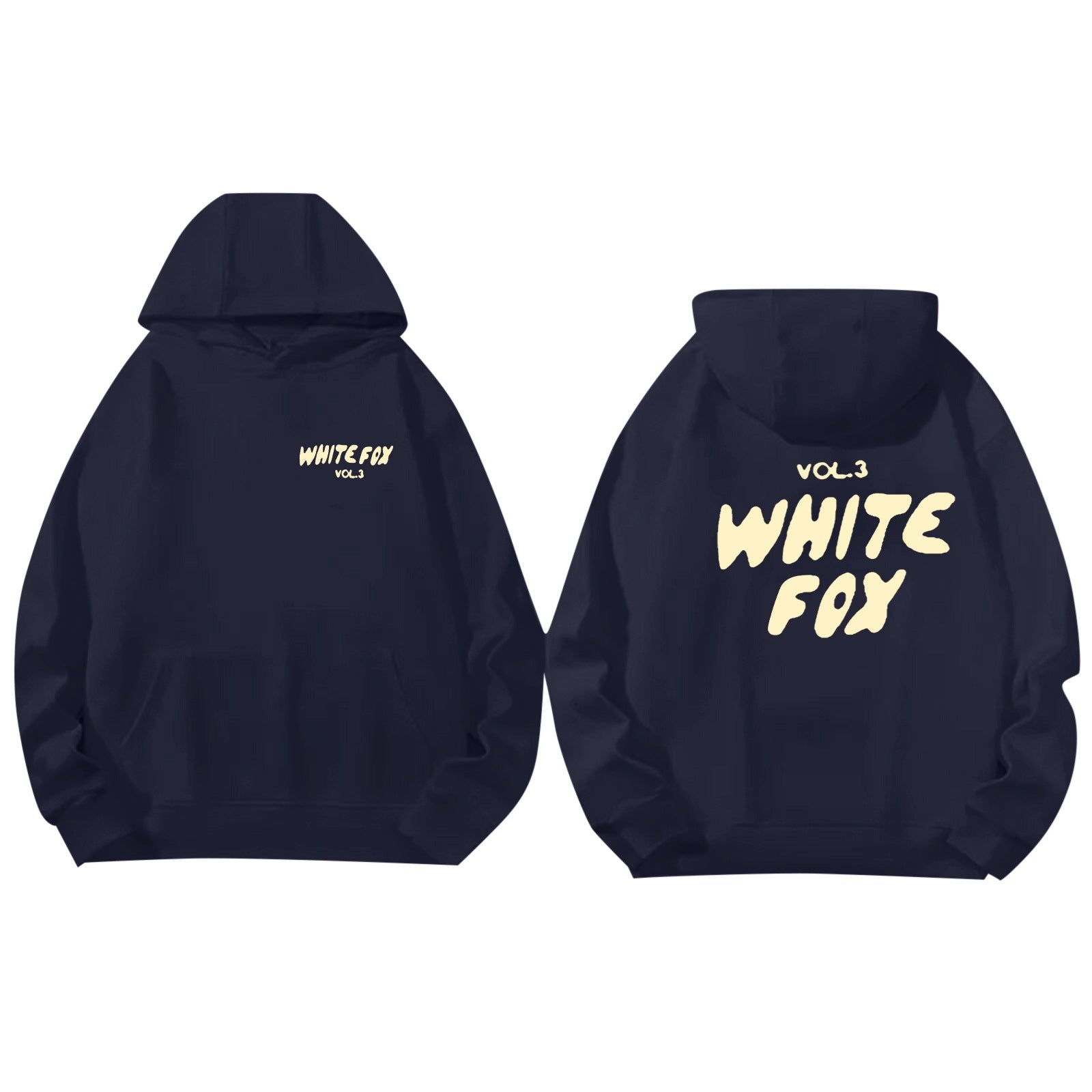 Kapuzenpullover "White Fox Vol.3“ – Lässiger Hoodie im Streetwear-Stil